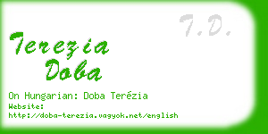 terezia doba business card